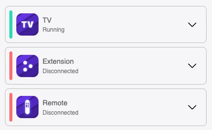 Incomplete Connected Example - Make sure your TV, Extension and Remote are connected.