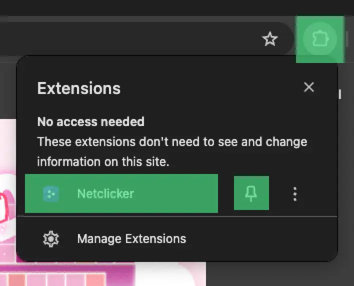 Cliquez sur l'onglet Extensions (ou cliquez sur le menu, puis extensions)