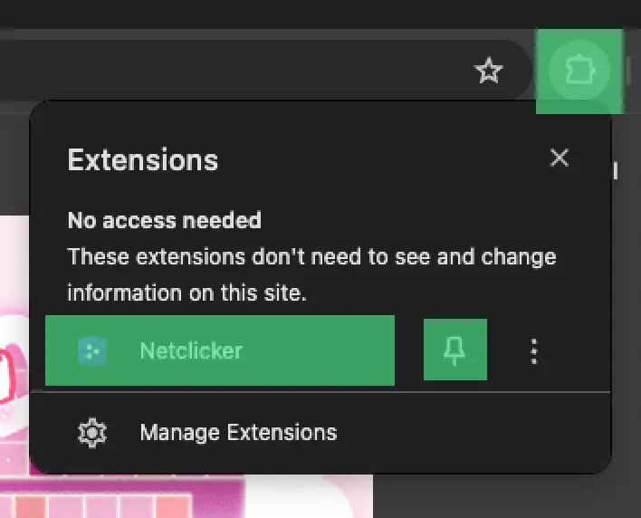 Fare clic sulla scheda Extensions (o fare clic sul menu, quindi estensioni)